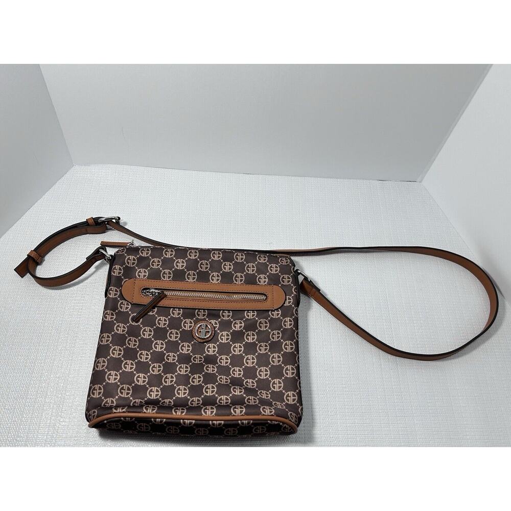 GIANI BERNINI logo nylon North South small crossbody bag - Chocolate brown - Picture 13 of 16